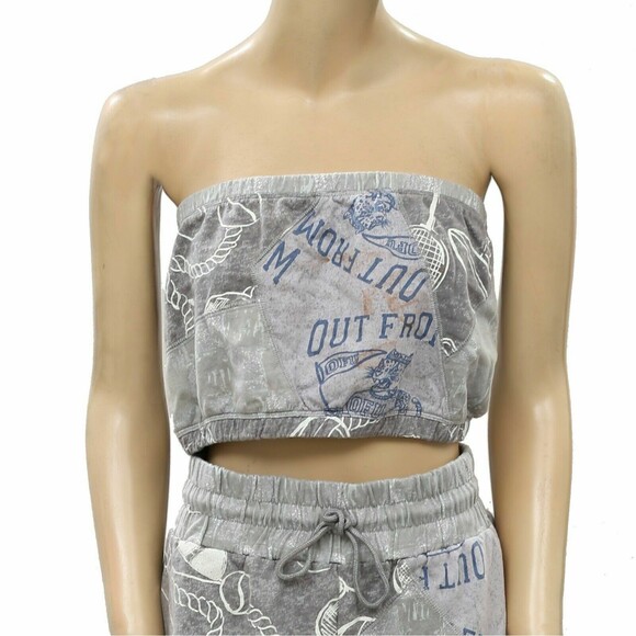 Out From Under Urban Outfitters Mason Spliced Tube Top Beach Printed M 217034 - Picture 6 of 8
